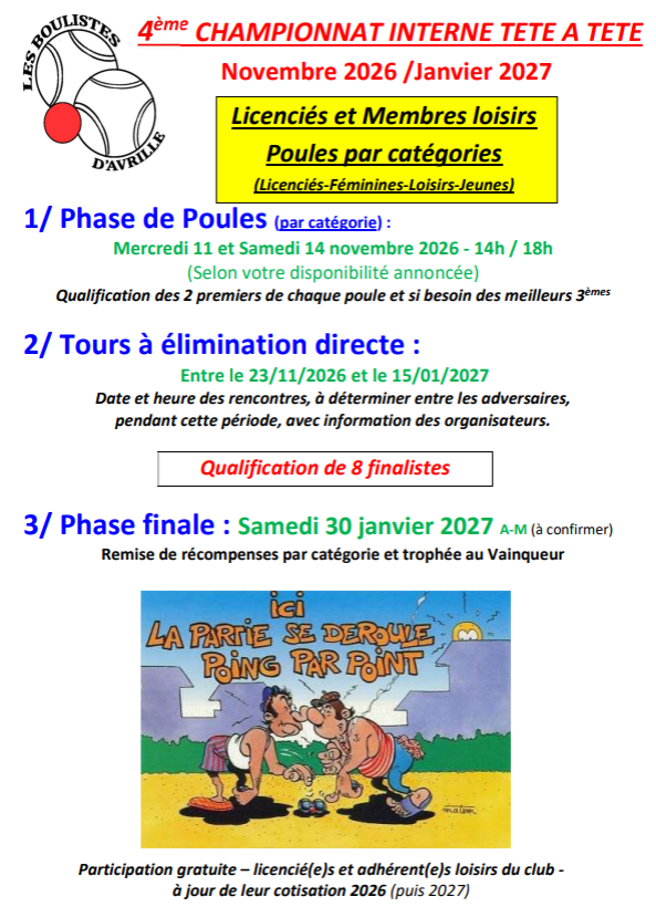 4eme Championnat interne T à T