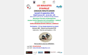 Concours Triplette sénior