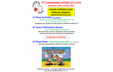 4eme Championnat interne T à T